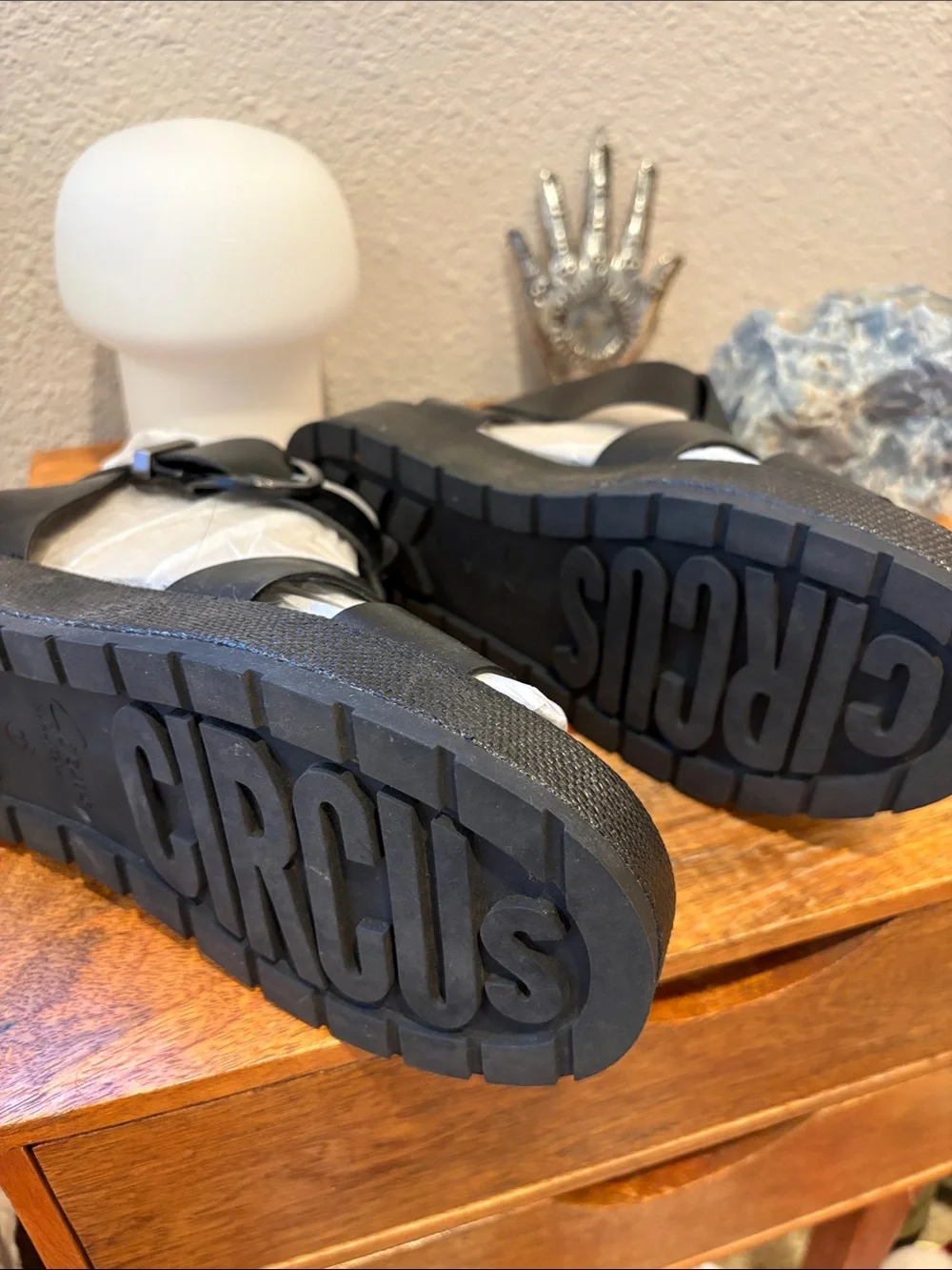 Sam Edelman circus NY Katy Platform Fisherman black Sandals 7.5 women’s